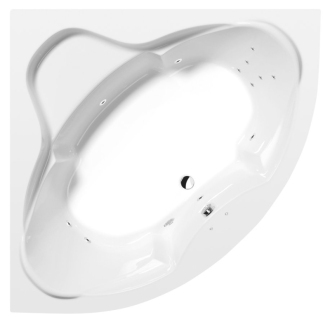 SIMONA hydromasážní vana, 150x150x44cm, Attraction Hydro, chrom 57198