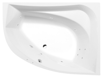 TANYA R hydromasážní vana, 160x120x49cm, Active Hydro, chrom 57232