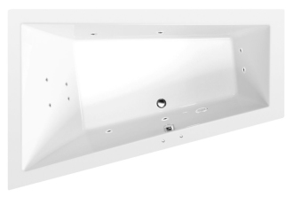 TRIANGL L hydromasážní vana, 180x120x50cm, Active Hydro, chrom 57262