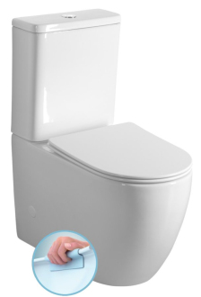 INFINITY WC kombi, Rimless, spodní/zadní odpad, bílá PC105WR