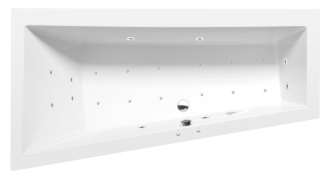 ANDRA L hydromasážní vana, 160x90x45cm, Active Hydro-Air, chrom 59438