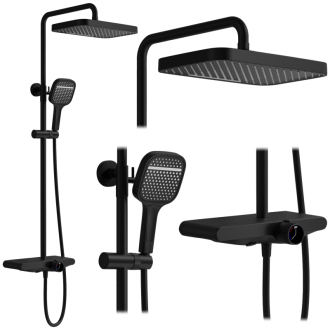 REA Sprchový set Bari Black -P0891 REA-P0891
