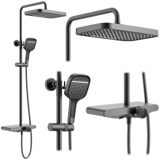 REA Bari sprchový set, titan  REA-P0890