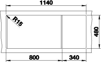 Blanco NAYA 8 S dřez vestavný šedá skála granit 525 780