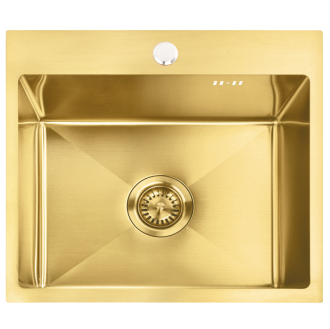 Rea Ocelový dřez Leo 50 BRUSH GOLD ZLE-06004