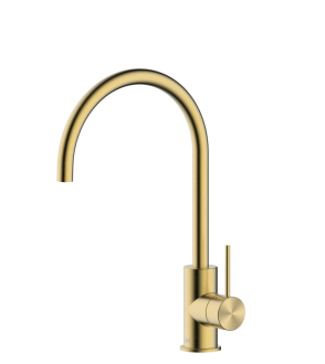 Dřezová baterie SAT Aurum s otočným ramínkem broušená zlatá SATBAUR280BG