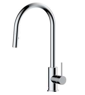 Dřezová baterie SAT Aurum s vytahovací sprškou, 2 proudy chrom SATBAUR286CR