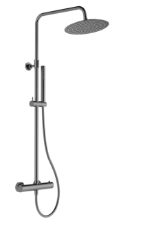 Sprchový systém SAT Aurum s termostatickou baterií broušený gun metal SATSSTKAURBGM