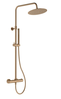 Sprchový systém SAT Aurum s termostatickou baterií broušený rose gold SATSSTKAURBRG