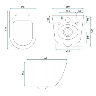 REA Eddy Tornado Rimless Flat N závěsné WC  REA-C6560