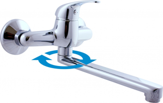 RAV SLEZÁK SÁZAVA Baterie dřezová/umyvadlová nástěnná, s plochým ramínkem 200mm SA301.0/23