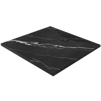 REA Magnus Carrara sprchová vanička 90x90 černá REA-K7008