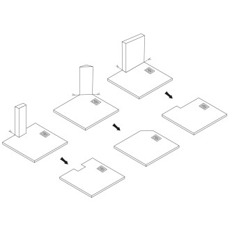 REA Magnus Carrara sprchová vanička 90x90 černá REA-K7008