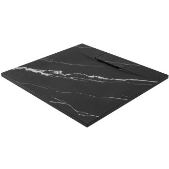 REA Bazalt Carrara sprchová vanička 90x90 černá REA-K7003
