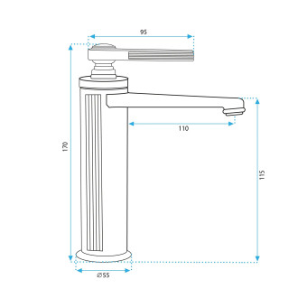 REA Monaco umyvadlová baterie nízká chrom REA-B4209