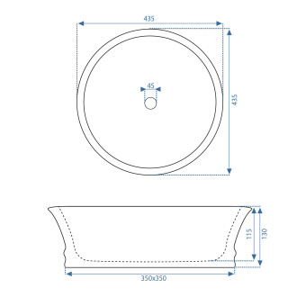 REA Umyvadlo na desku Betty REA-U1057