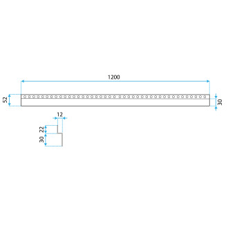 Rea Přední lišta sprchové vaničky 120cm, černá REA-K4308