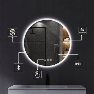Rea Zrcadlo LED BLUETOOTH FFJ 60cm HOM-06501