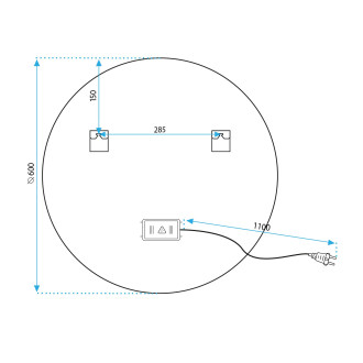 Rea Zrcadlo LED BLUETOOTH FFJ 60cm HOM-06501