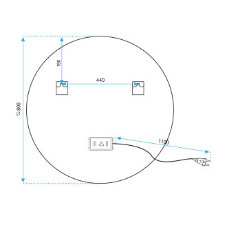 Zrcadlo LED BLUETOOTH FFJ 80cm
