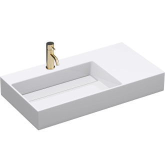 REA Archi umyvadlo na desku - konglomerát, 90cm, bílá matná  REA-U4301