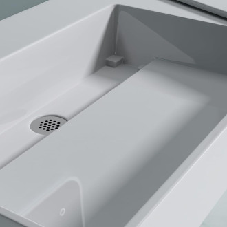 REA Archi umyvadlo na desku - konglomerát, 90cm, bílá matná  REA-U4301