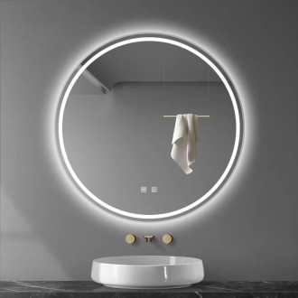 Rea Zrcadlo LED 80cm MMJ BRUSH SILVER HOM-06507