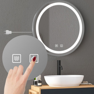 Rea Zrcadlo LED 80cm MMJ BRUSH SILVER HOM-06507