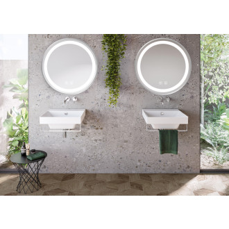 Rea Zrcadlo LED 80cm MMJ BRUSH SILVER HOM-06507