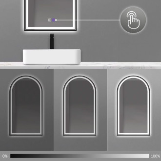 Zrcadlo LED 60x100cm DASH BLACK