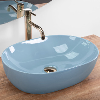 Rea Umyvadlo na desku REA LISA L.BLUE SHINY REA-U6620