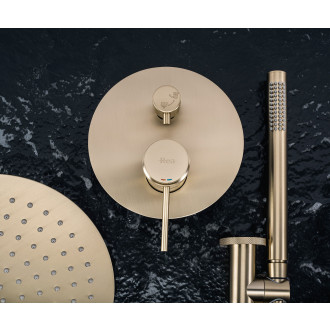 Podomítková sprchová sada Rea Lungo Grip Gold Brush  + BOX