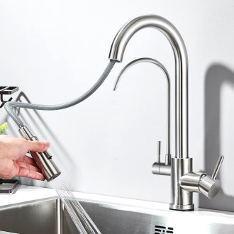 REA Eco Fresh dřezová baterie, kartáčovaný nikl  REA-B7563