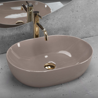 Rea Umyvadlo na desku REA Lisa Beige Shiny REA-U6380