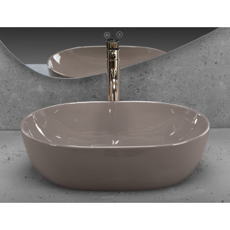 Rea Umyvadlo na desku REA Lisa Beige Shiny REA-U6380