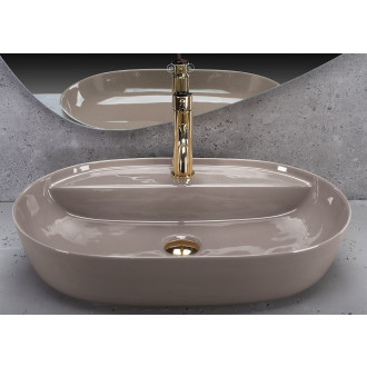 REA Aura 61 umyvadlo na desku, Beige Shiny  REA-U6381