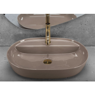 REA Aura 61 umyvadlo na desku, Beige Shiny  REA-U6381