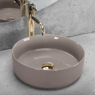 REA Sami umyvadlo na desku, beige shiny  REA-U6382