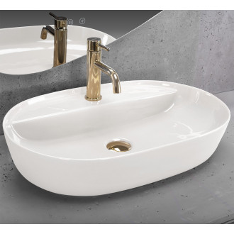 REA Aura 61 umyvadlo na desku, ecru shiny  REA-U4589