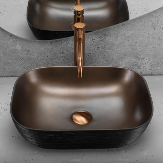 Rea Umyvadlo na desku Rea Belinda COPPER BRUSH REA-U6384