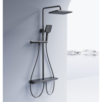 REA Pedro sprchový set s termostatem, titan  REA-P0896