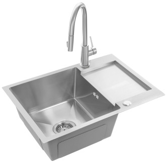 Ocelový dřez Paul BRUSH NICKEL