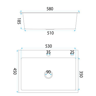 Rea Ocelový dřez Liam BRUSH NICKEL KPL-96006