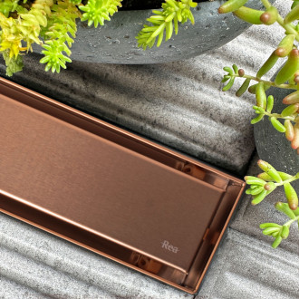 REA Odtokový žlab Neox Pro 80, kartáčovaná měď REA-G4802