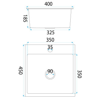 Rea Ocelový dřez Leo 40 BRUSH GOLD KPL-96001