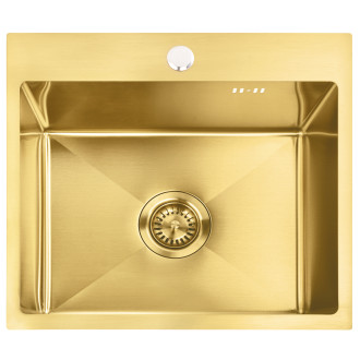 Rea Ocelový dřez Leo 50 BRUSH GOLD KPL-96004