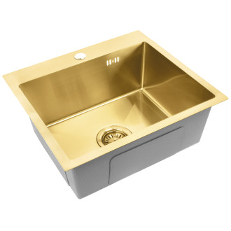 Rea Ocelový dřez Leo 50 BRUSH GOLD KPL-96004