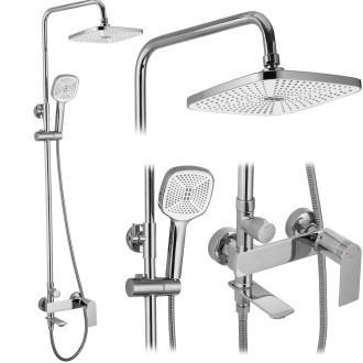 REA Strom sprchový set, chrom  REA-P4882