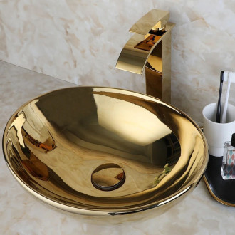 REA Umyvadlo na desku Sofia Gold N REA-U9015