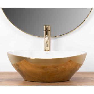 REA Umyvadlo na desku Sofia Gold/white REA-U0456